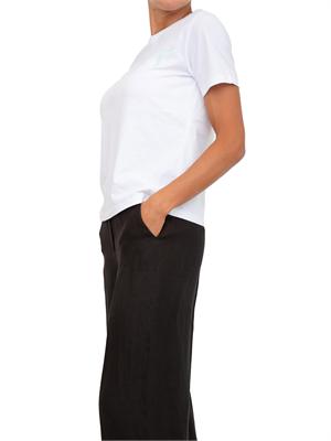 TWIN-SET T-shirt Twinset in cotone bianco con ricamo logo Oval T in DONNA