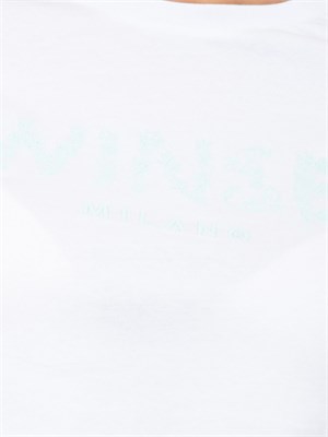 TWIN-SET T-shirt Twinset in cotone bianco con ricamo logo Oval T in DONNA