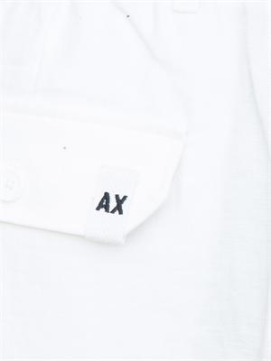 Pantalone Armani Exchange bianco in lino e cotone in UOMO