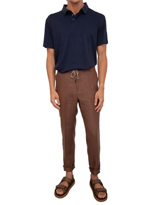 Polo uomo Calvin Klein in cotone interlock blu in UOMO