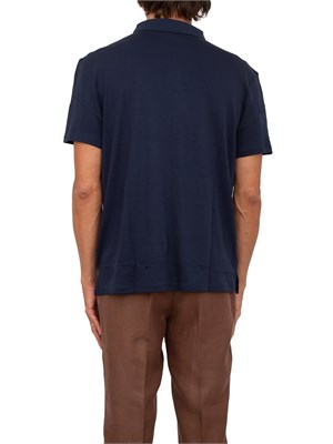 Polo uomo Calvin Klein in cotone interlock blu in UOMO