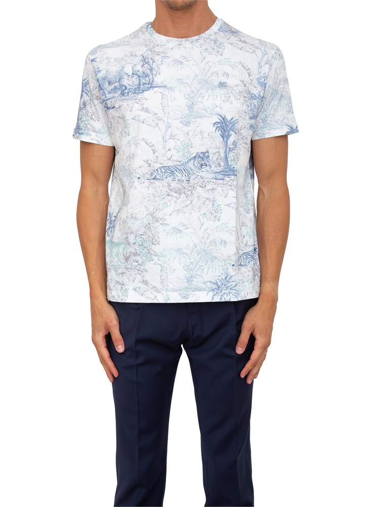 T-shirt Etro bianco in cotone paisley maxi fiori