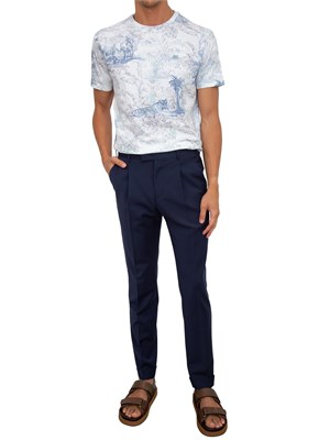 T-shirt Etro bianco in cotone paisley maxi fiori in UOMO