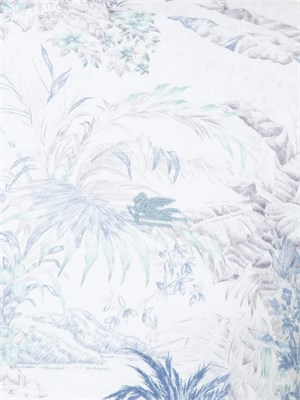 T-shirt Etro bianco in cotone paisley maxi fiori in UOMO