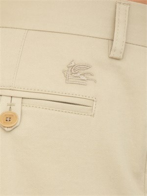 Pantaloni Etro Beige in gabardine in UOMO