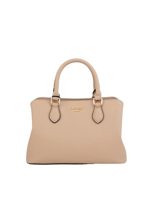 TWIN-SET Mini borsa a mano TWINSET in similpelle effetto saffiano beige in DONNA