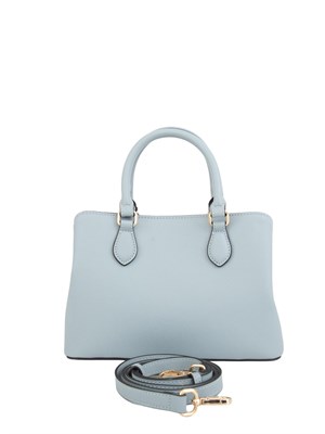 TWIN-SET Mini borsa a mano TWINSET in similpelle effetto saffiano azzurro in DONNA