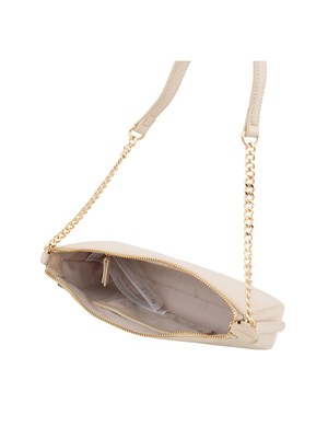 TWIN-SET Borsa tracolla Twinset effetto pelle di vitello nappato avorio in DONNA