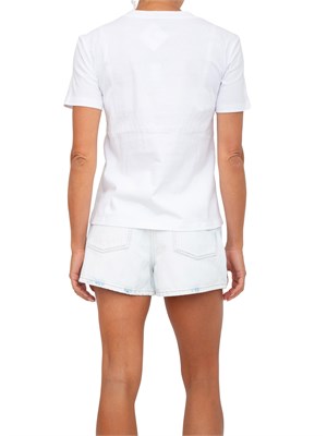TWIN-SET T-shirt Twinset in cotone bianco con ricamo Oval T in DONNA