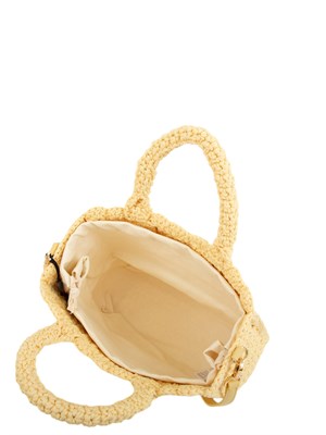 TWIN-SET Borsa shopper Twinset Bohémienne in crochet di cotone giallo in DONNA