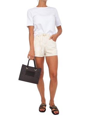 TWIN-SET T-shirt bianca Twinset in cotone fermo in DONNA