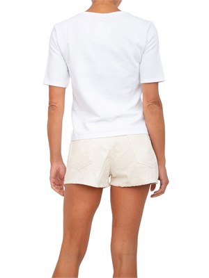 TWIN-SET T-shirt bianca Twinset in cotone fermo in DONNA