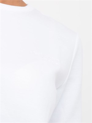 TWIN-SET T-shirt bianca Twinset in cotone fermo in DONNA