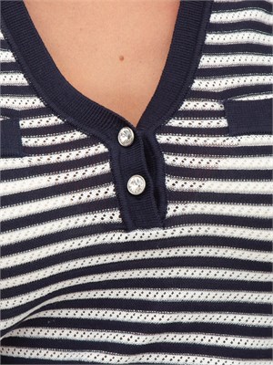 TWIN-SET Top in maglia Twinset Actitude a righe lurex in DONNA