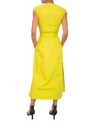 TWIN-SET Abito lungo Twinset Actitude in popeline verde lime in DONNA