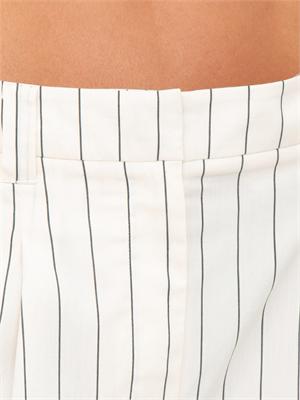 TWIN-SET Bermuda Twinset in cotone bianco panna gessato in DONNA