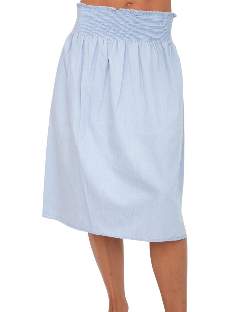 TWIN-SET Gonna longuette Twinset Actitude in chambray celeste
