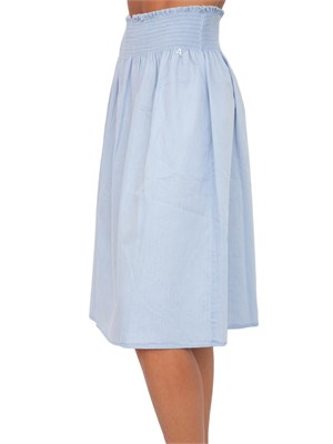 TWIN-SET Gonna longuette Twinset Actitude in chambray celeste in DONNA