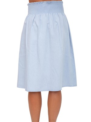 TWIN-SET Gonna longuette Twinset Actitude in chambray celeste in DONNA