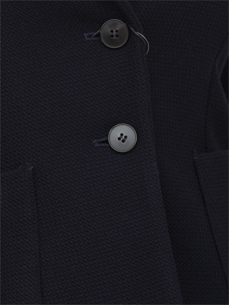 Giacca monopetto Emme Marella in misto viscosa blu