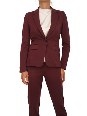 Giacca monopetto Emme Marella in viscosa stretch bordeaux in DONNA