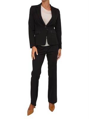 Pantaloni flare Emme Marella in crêpe tecnico nero in DONNA
