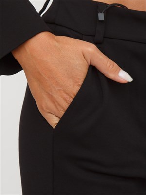Pantaloni flare Emme Marella in crêpe tecnico nero in DONNA