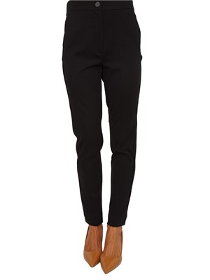 Pantaloni Emme Marella in tessuto stretch nero in DONNA