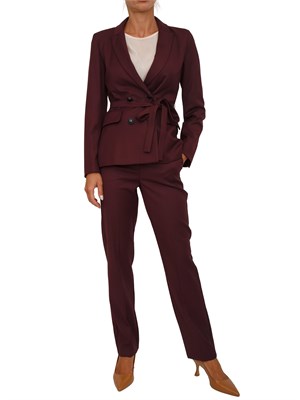 Giacca doppiopetto Emme Marella in flanella bordeaux in DONNA