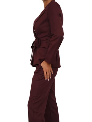 Giacca doppiopetto Emme Marella in flanella bordeaux in DONNA