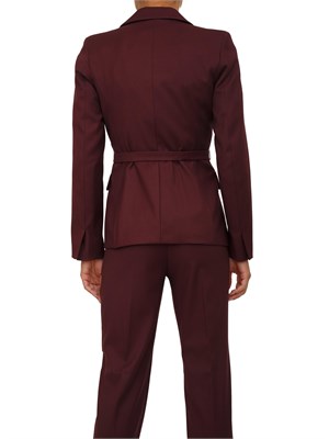 Giacca doppiopetto Emme Marella in flanella bordeaux in DONNA