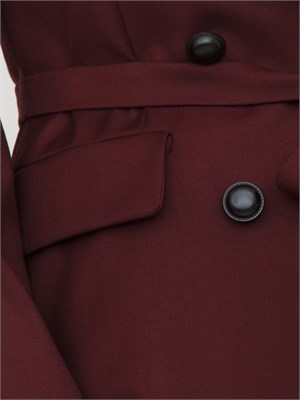 Giacca doppiopetto Emme Marella in flanella bordeaux in DONNA