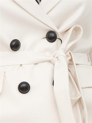 Giacca doppiopetto Emme Marella in flanella bianca in DONNA