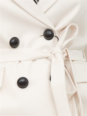 Giacca doppiopetto Emme Marella in flanella bianca in DONNA