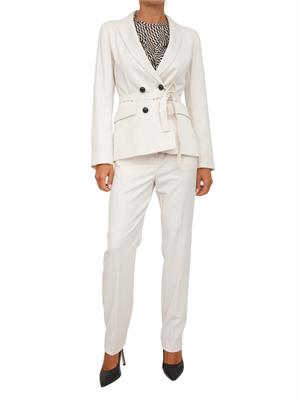 Pantalone Emme Marella in misto viscosa stretch bianco in DONNA