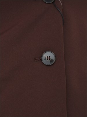 Completo giacca pantalone Emme Marella in tessuto stretch marrone in DONNA