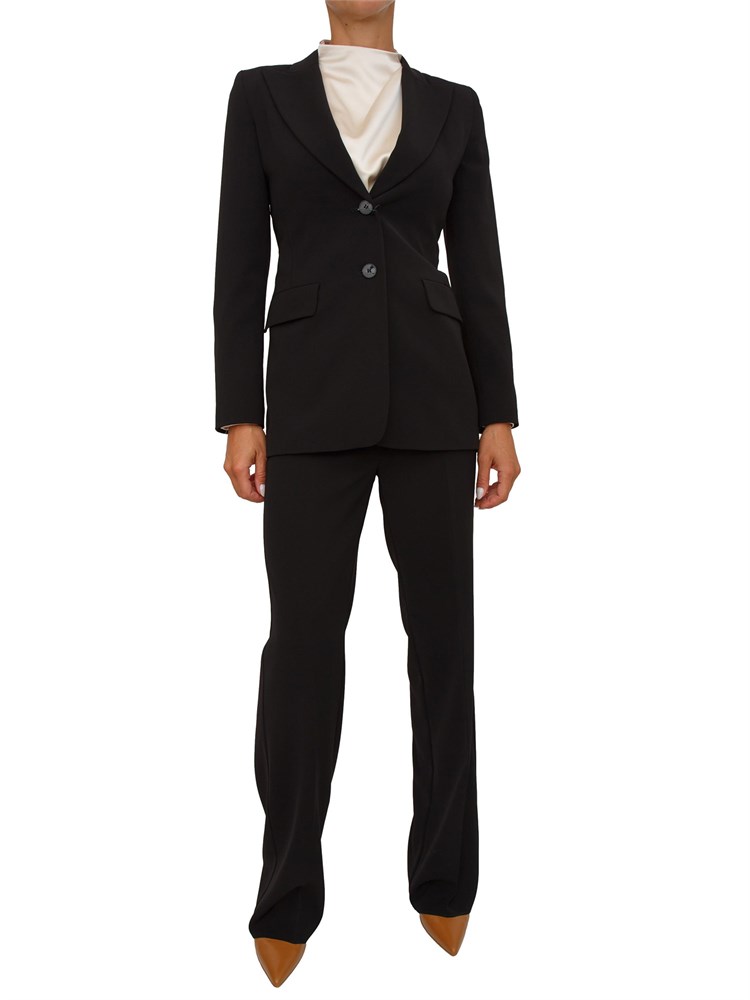 Completo giacca pantalone Emme Marella in tessuto stretch nero