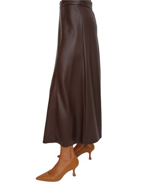 Gonna midi Emme Marella in ecopelle marrone in DONNA