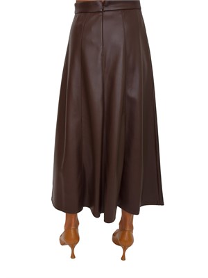 Gonna midi Emme Marella in ecopelle marrone in DONNA
