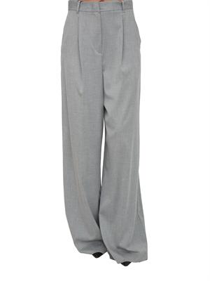 Pantaloni gessati Emme marella in tessuto grigio chiaro in DONNA