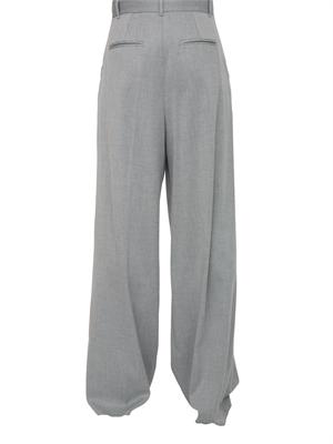 Pantaloni gessati Emme marella in tessuto grigio chiaro in DONNA