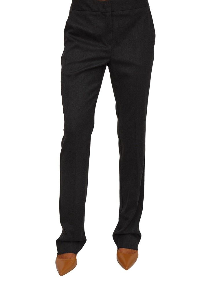 Pantaloni Emme Marella in misto lana stretch grigio antracite