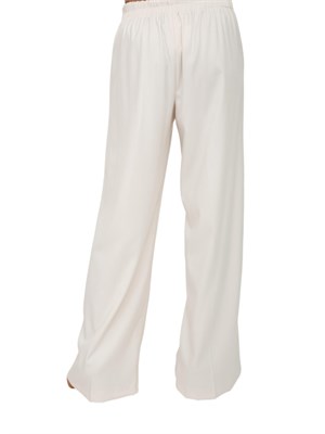 Pantaloni Emme Marella in viscosa bianco panna in DONNA