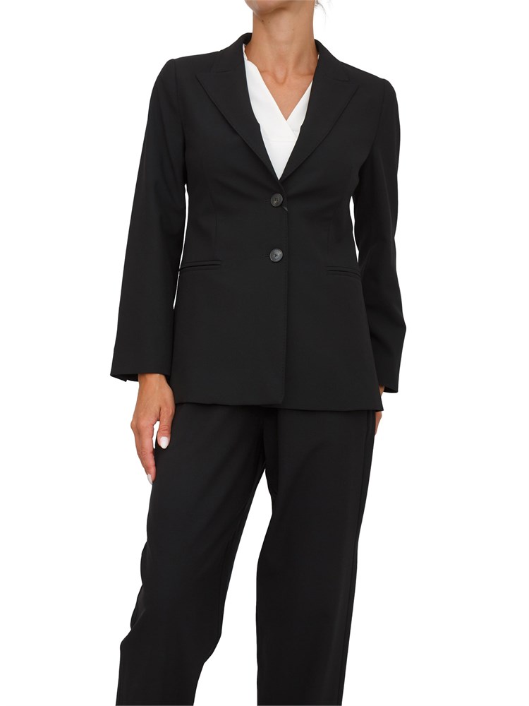 Blazer Marella in tela di misto viscosa nera