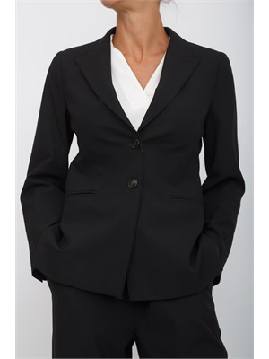 Blazer Marella in tela di misto viscosa nera in DONNA