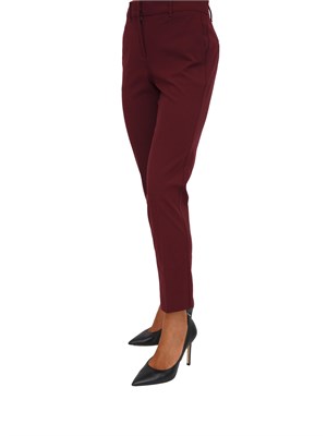 Pantaloni Marella in viscosa stretch bordeaux in DONNA