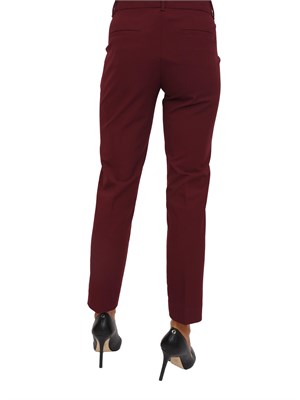 Pantaloni Marella in viscosa stretch bordeaux in DONNA