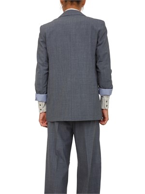Giacca Marella in misto lana grigia con fit dritto e fodera a contrasto in DONNA