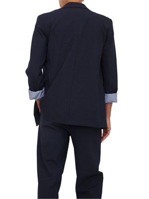 Giacca Marella in misto lana blu con fit dritto e fodera a contrasto in DONNA