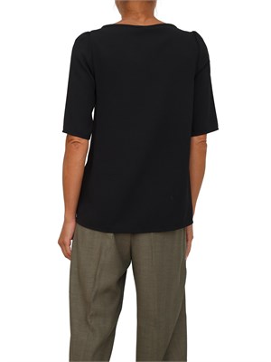 T-shirt Marella in envers satin nero in DONNA